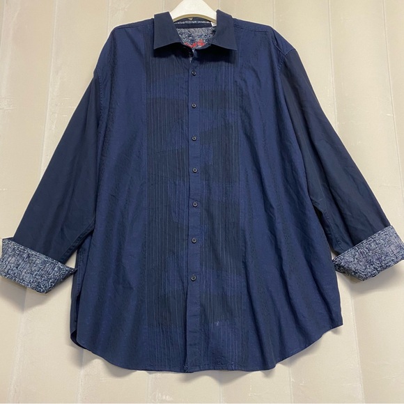 Robert Graham Men’s Button Down Shirt 3XL XXXL Contrast Cuffs Designer - Picture 1 of 7